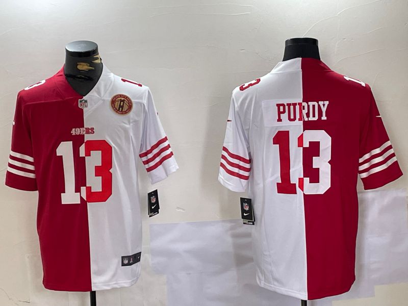 Men San Francisco 49ers 13 Purdy Red White Nike 2024 Limited NFL Jersey style 10082
